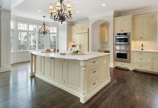 wide-plank laminate floors in rustic farmhouse in Camarillo